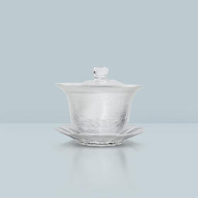 云中居 锤目纹玻璃盖碗