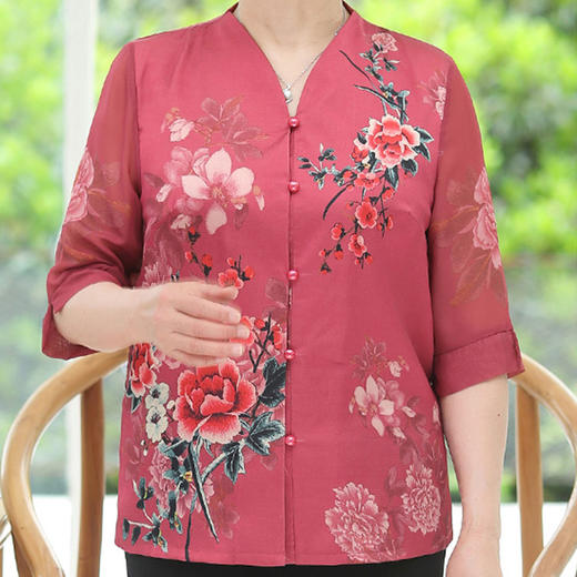 裁缝学苑 AG51中老年女装妈妈装上衣七分袖衬衫服装纸样裁剪图纸 商品图3