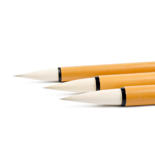 【精致白云】兼毫国画毛笔 传统手工 大中小号三支装  白云升远岫 摇曳入晴空 商品图1