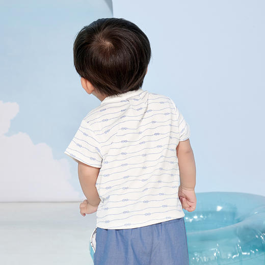 英氏-童衣类（夏）D0英针短袖衬衣 英氏白 商品图2