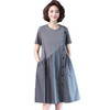WZNH-JNYX978-1新品舒适宽松腰夏季中长款短袖气质连衣裙 商品缩略图4