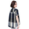 新款夏季外穿百搭宽松短袖亚麻格子棉麻衬衫 商品缩略图4