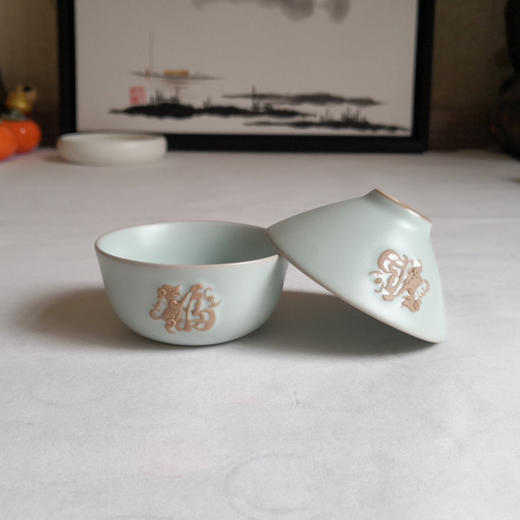 东道汝窑｜福旺对杯 商品图1