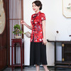 LYE2085新款民族风优雅气质印花短袖唐装套装 商品缩略图2