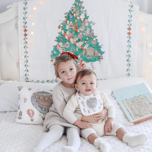 法国Atelier Choux双面印花围兜围嘴大号口水巾 天然棉 柔软舒适透气 18个月-3岁 商品图4