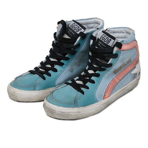 goldengoose黄金鹅女士牛皮做旧款高帮休闲鞋g33ws595u3