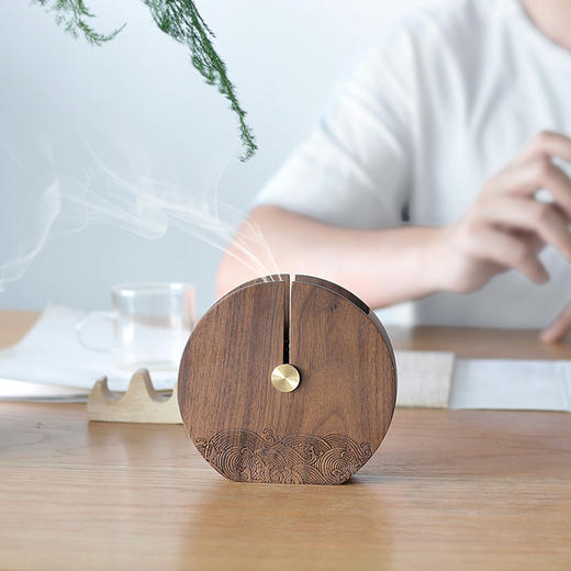 唯诗 | 「香满月」 多功能香薰器盘香炉沉香檀香创意礼品桌面摆件礼盒装 商品图1