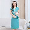 WZNH-OKYZ1835夏季中长款休闲优雅时尚潮流舒适短袖连衣裙 商品缩略图3
