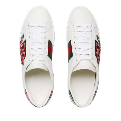 GUCCI 古驰  男士 Ace系列 Sneakers 珊瑚蛇图案刺绣休闲运动鞋 白色 456230 A38G0 9064 商品图2