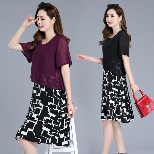 MQ-1788-05夏季气质新款遮肚子显瘦雪纺连衣裙子YY 商品图3