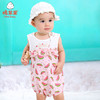 棉果果夏季女童套头三角连体衣连身衣哈衣M222711220357 商品缩略图0