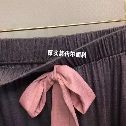 新款春夏秋季睡衣套装女亲肤拼色懒人网红家居服纯色两件套可外穿 商品图9