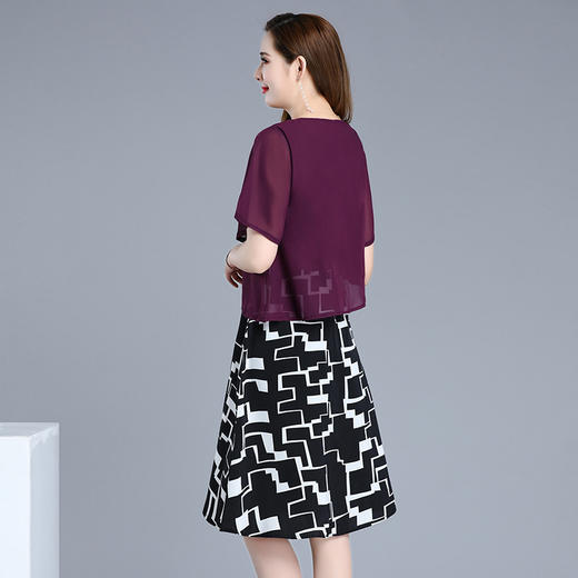 MQ-1788-05夏季气质新款遮肚子显瘦雪纺连衣裙子YY 商品图4