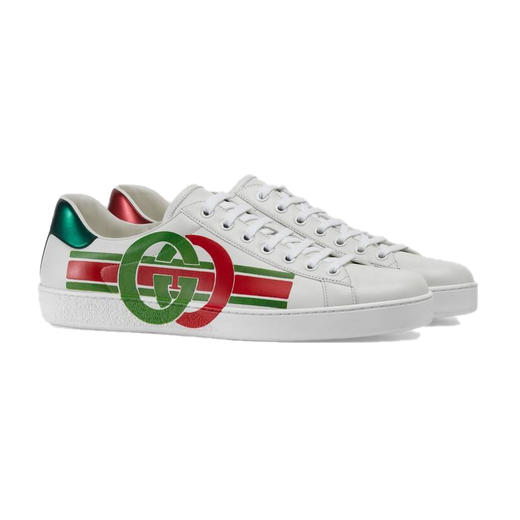 GUCCI 古驰  Ace 系列男士互扣式双G运动鞋 白色 576136 A38V0 9062 商品图0