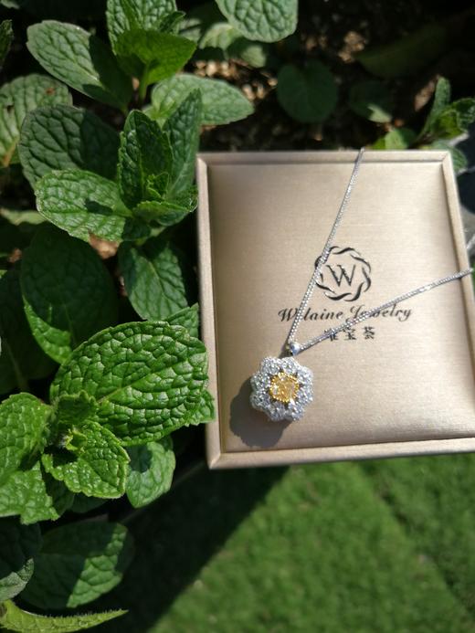 1.00克拉黄钻 18k金豪镶戒指吊坠两用款 商品图0