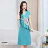 WZNH-OKYZ1835夏季中长款休闲优雅时尚潮流舒适短袖连衣裙 商品缩略图2