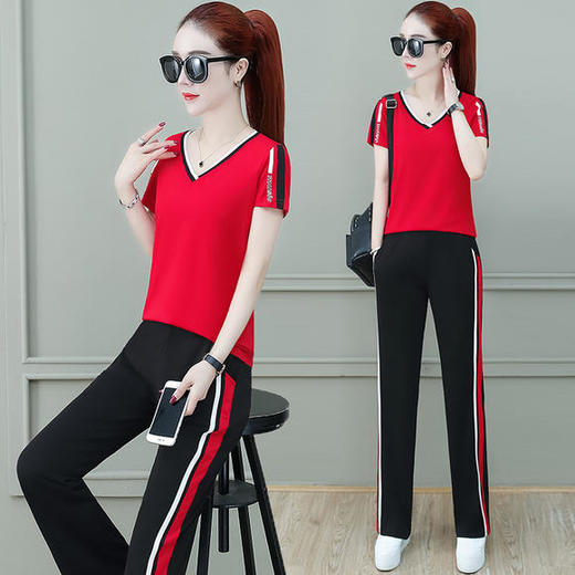 SP-1133619A休闲时尚显瘦两件套运动套装 商品图0