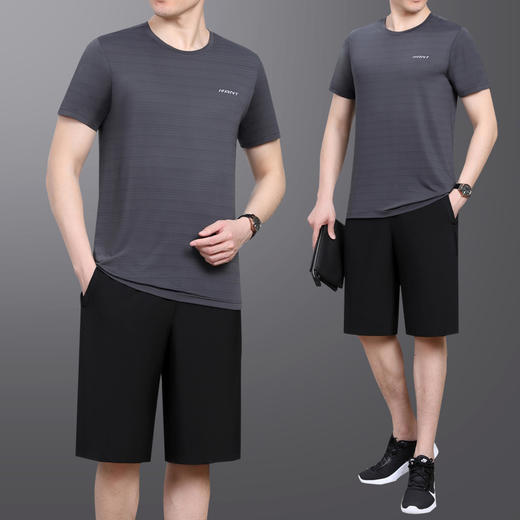SPYG-12099616中老年爸爸夏装大码休闲运动服薄运动装 商品图1