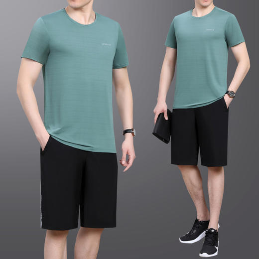 SPYG-12099616中老年爸爸夏装大码休闲运动服薄运动装 商品图3