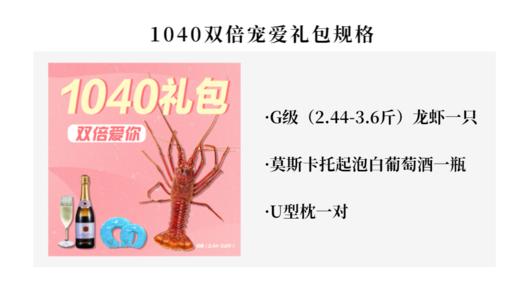 福州分店-【1040双倍宠爱礼包】（次日发货）G级龙虾一只+白葡萄酒1瓶+U型枕一对 商品图1