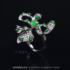 【祝你幸福】绿蛋蝴蝶结戒指-JZ2005216