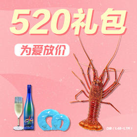 福州分店-【520宠爱礼包】（次日发货）D级龙虾一只+白葡萄酒1瓶+U型枕一对