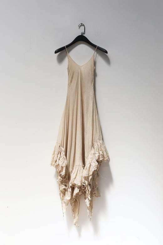 marc le bihan 花褶边吊带裙 2199 poussiere 土色