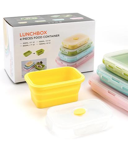 折叠餐盒 折叠硅饭盒 商品图0