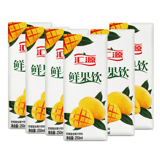 【次日提货】汇源鲜果饮芒果味饮料200ml*6盒