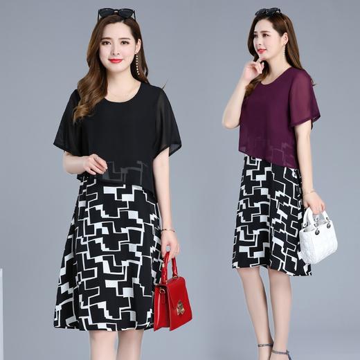 MQ-1788-05夏季气质新款遮肚子显瘦雪纺连衣裙子YY 商品图1