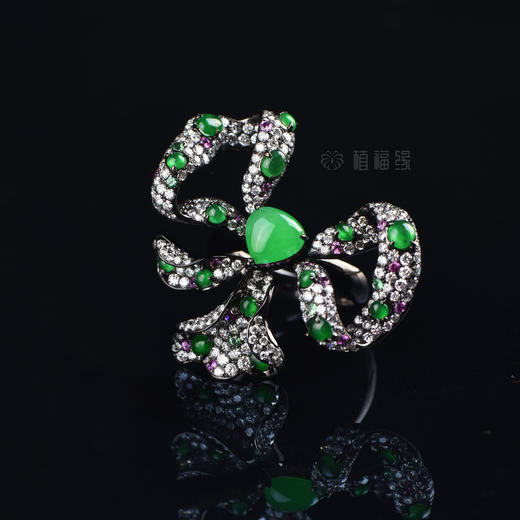 【祝你幸福】绿蛋蝴蝶结戒指-JZ2005216 商品图1