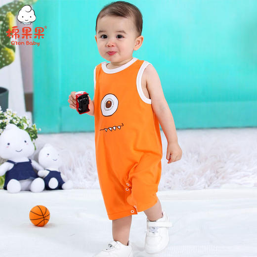 棉果果夏季男童背心连体衣连身衣哈衣M212724220324 商品图1