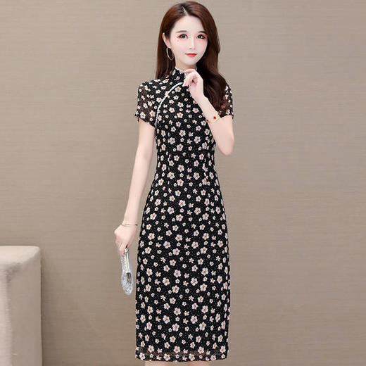 YWE-YJY20A45夏装新款气质修身改良版旗袍裙 商品图2