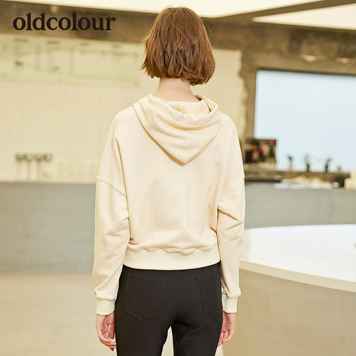 oldcolour春秋季新款秋季连帽卫衣女柔软面料舒适女卫衣 商品图2