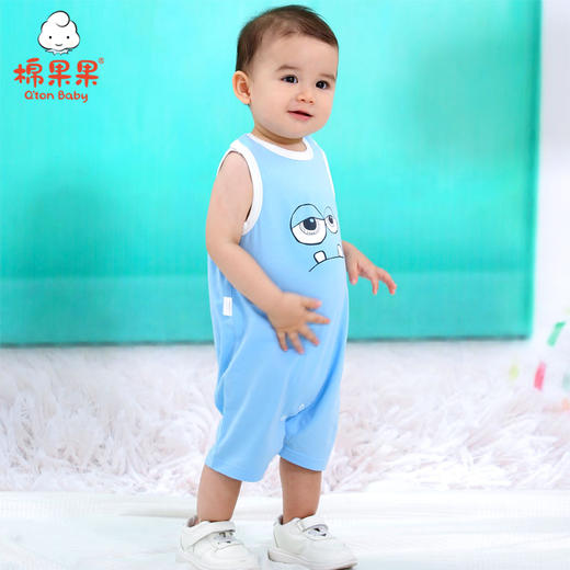 棉果果夏季男童背心连体衣连身衣哈衣M212724220324 商品图0