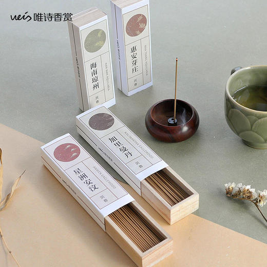 唯诗 | 【标品香短款系列】天然沉香纯线香 檀香 味甜醇厚 卧室/书房/茶室用香/净化空气/ 白天/酒店/会客 商品图4