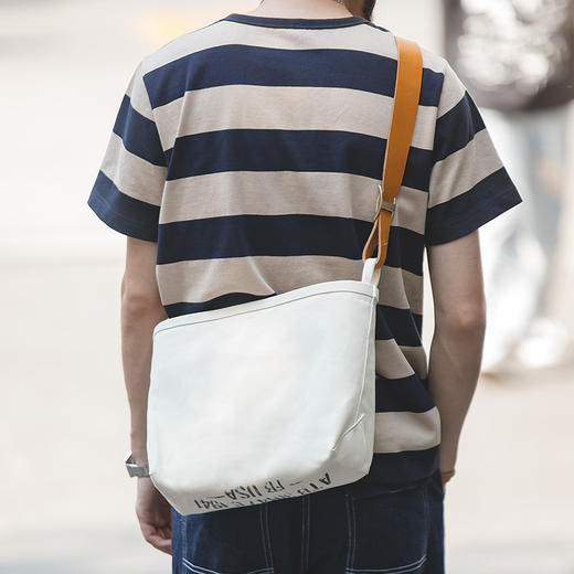 工装优选 美式复古子母做旧印花工具包阿美咔叽重磅简约斜挎包男 商品图1