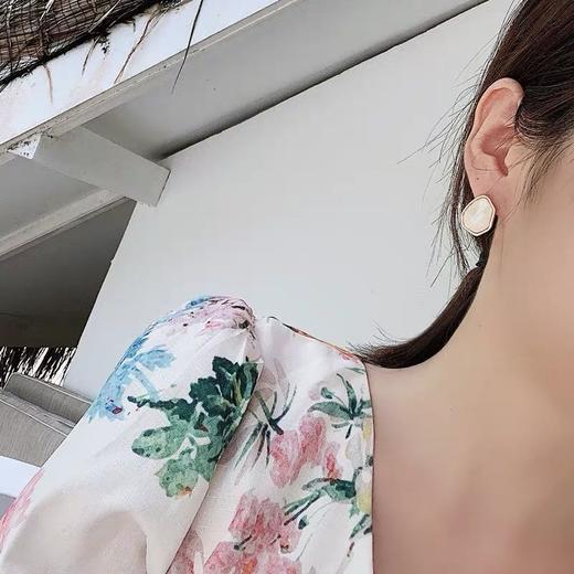 复古ins多边形水滴耳饰 商品图4