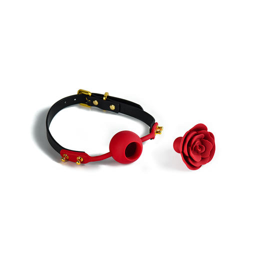 【UPKO&ZALO】高端玫瑰花朵硅胶口球进口SM捆绑成人情趣专利 商品图8