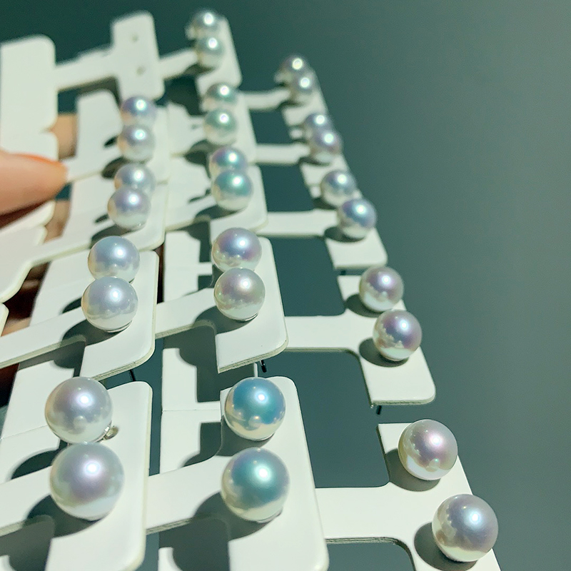 【下单2-3个工作日发】甄珠贝 7-8mm耳钉 925银针 经典单珠耳钉