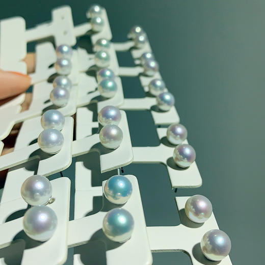 【下单2-3个工作日发】甄珠贝 7-8mm耳钉 925银针 经典单珠耳钉 商品图0