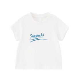 英氏-童衣类（夏）D0英针圆领短套衣 英氏白