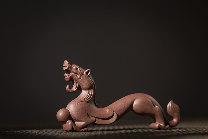 茶香记七砂紫砂茶宠摆件龙之子紫泥螭龙吉祥如意茶宠