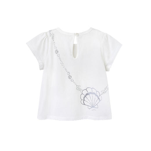 英氏-童衣类（夏）D0英针圆领短套衣 英氏白 商品图1