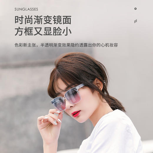 新款Healbud墨镜女GM同款网红款偏光潮防紫外线方框时尚太阳眼镜 商品图3