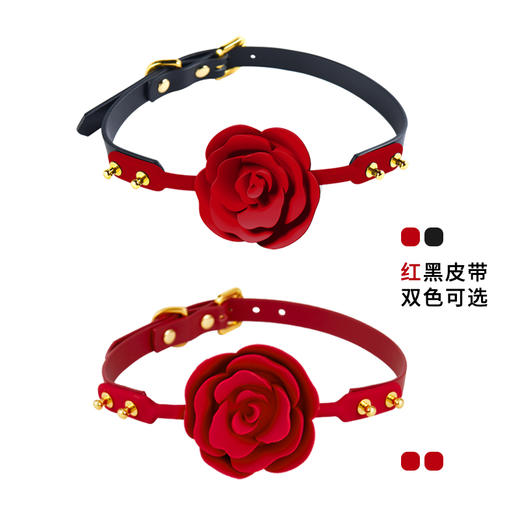 【UPKO&ZALO】高端玫瑰花朵硅胶口球进口SM捆绑成人情趣专利 商品图2