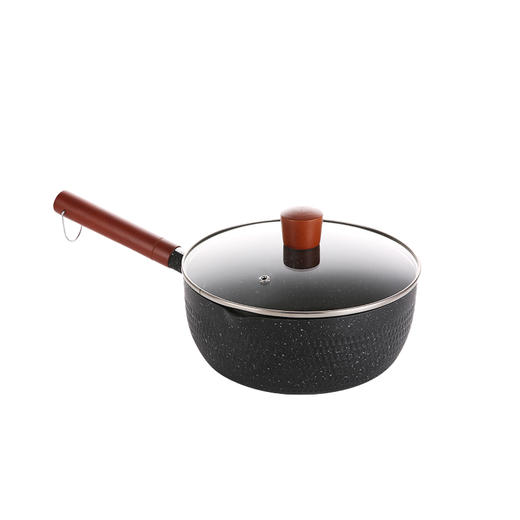 马克实测 日式锤纹雪平锅铝制可明火可电磁炉不粘锅多功能带蒸煮ojsm