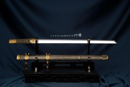 七星 铜地雕唐草 陨铁唐刀 未开刃 商品图4