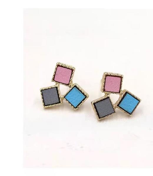 s925 银 撞色拼接耳钉 商品图4