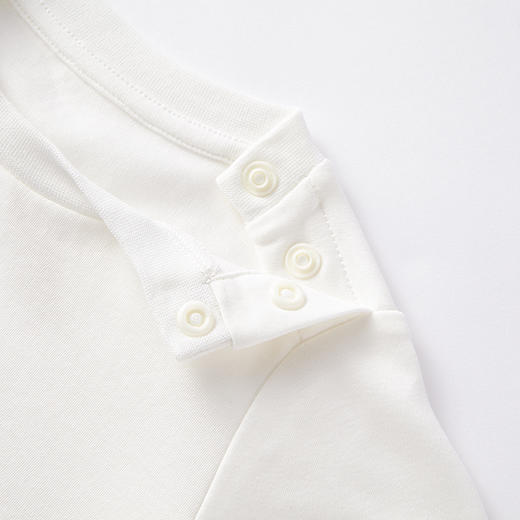 英氏-童衣类（夏）D0英针圆领短套衣 英氏白 商品图1